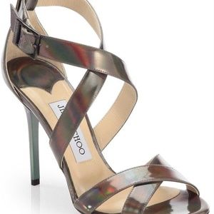 Jimmy Choo Lottie Patent Leather Disco Hologram Heels